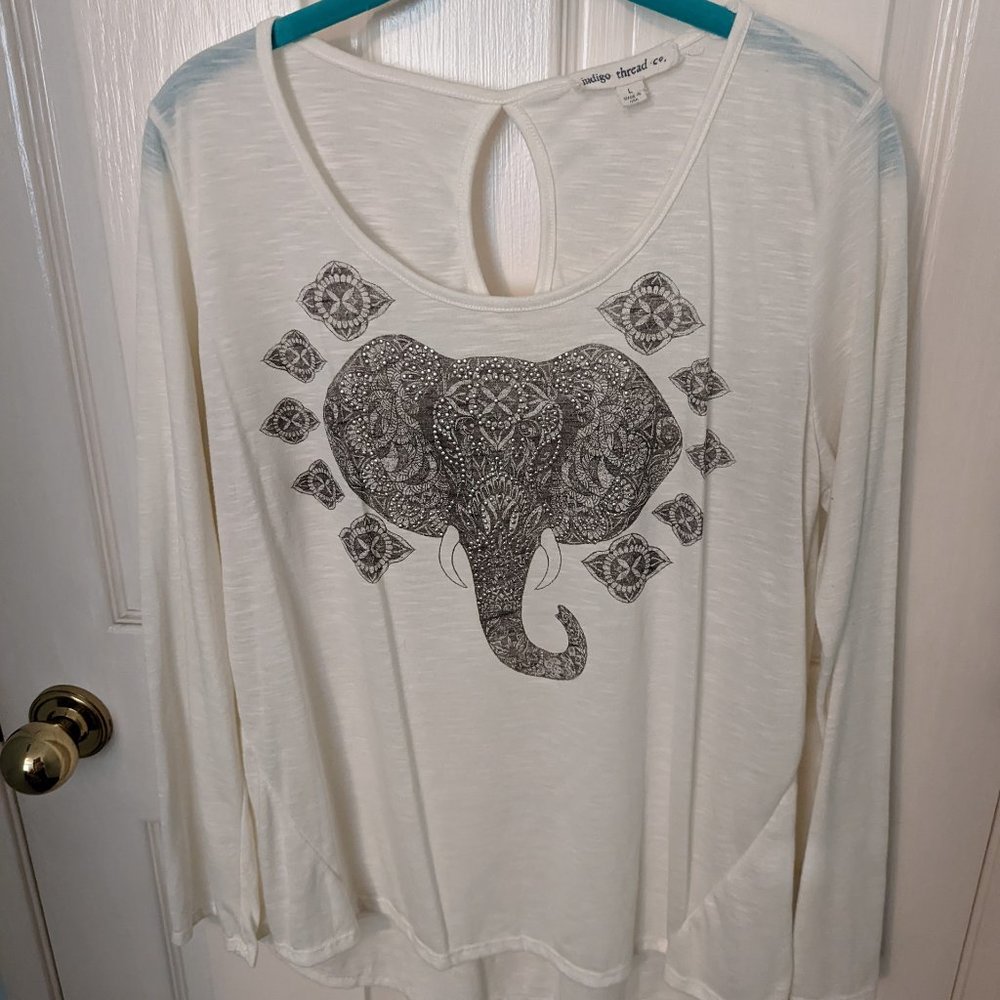 Long Sleeve Utility Tee (White)